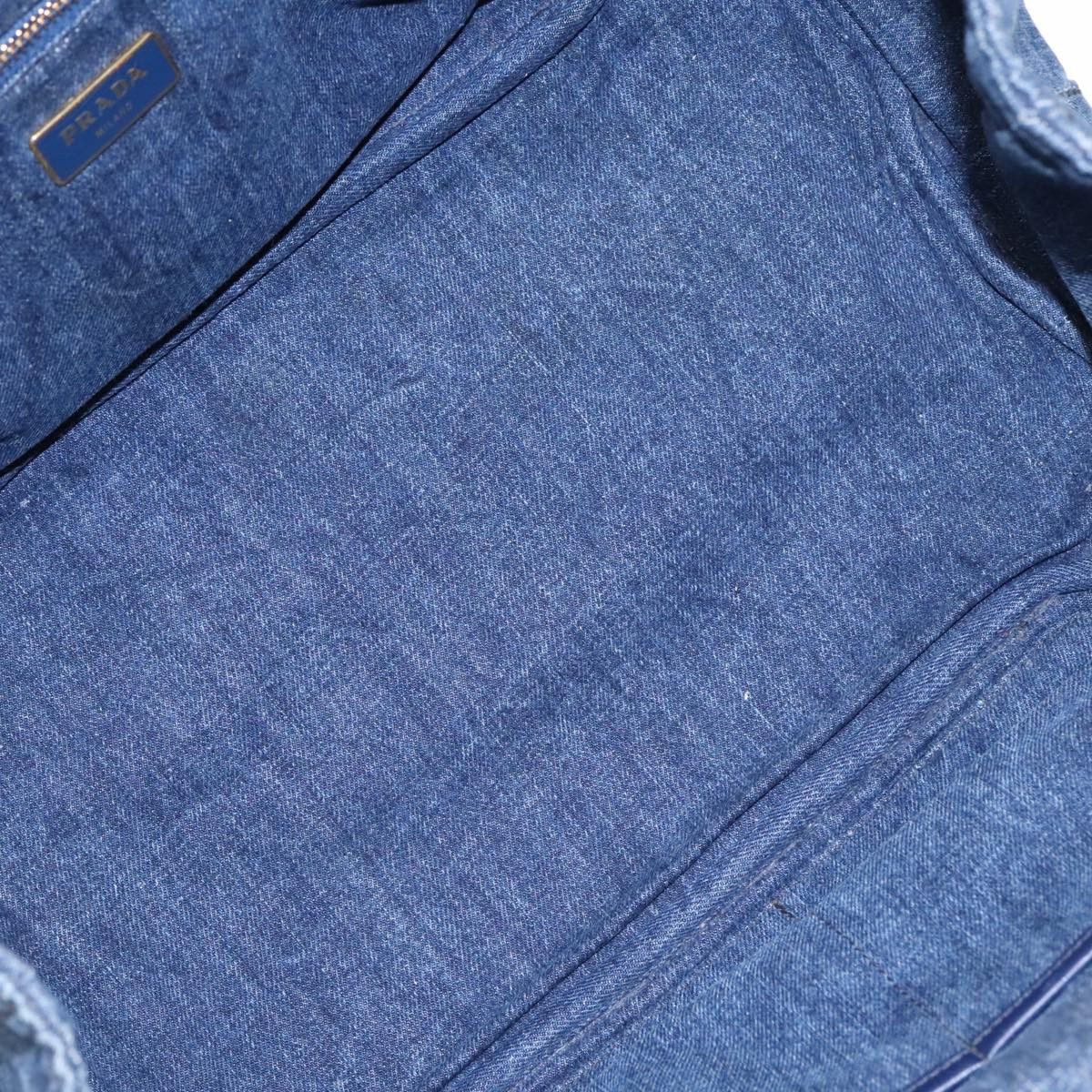 Prada Canapa Blue Denim - Jeans Handbag (Pre-Owned) Size ONE SIZE - 11 Thumbnail