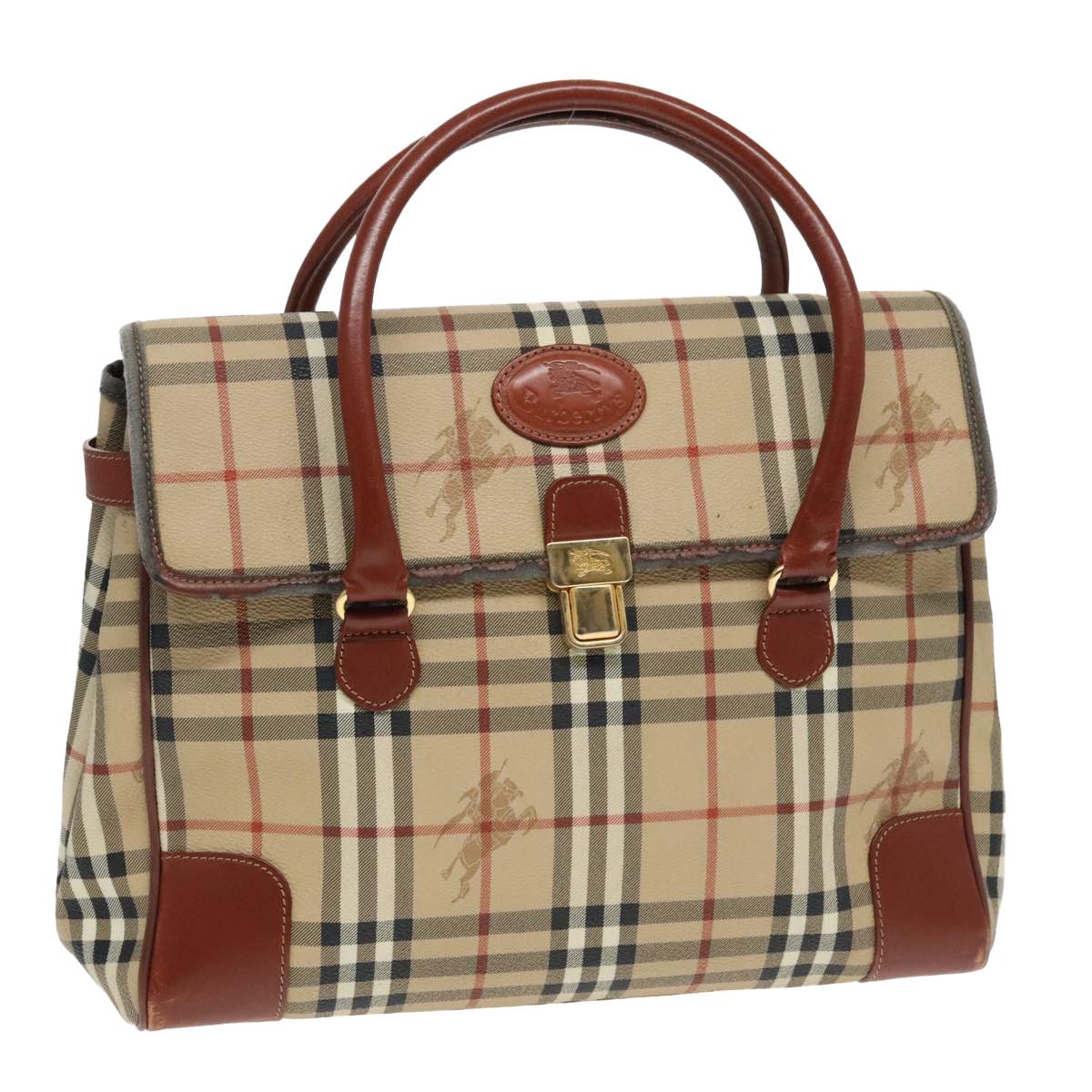 Burberry Nova Check Beige Canvas Handbag (Pre-Owned) Size ONE SIZE - 15 Thumbnail