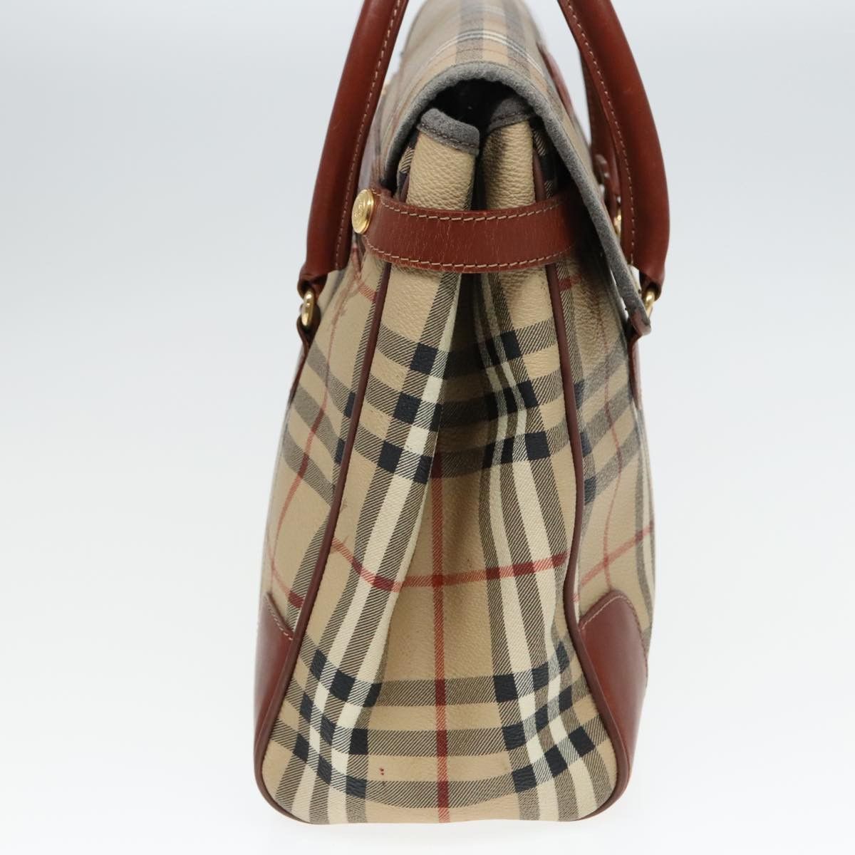 Burberry Nova Check Beige Canvas Handbag (Pre-Owned) Size ONE SIZE - 3 Thumbnail