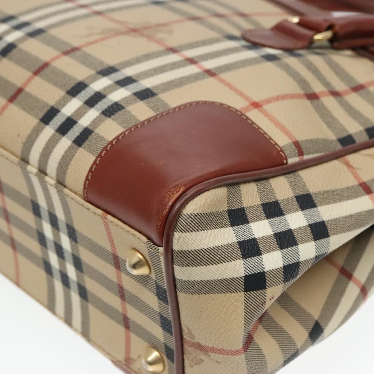 Burberry Nova Check Beige Canvas Handbag (Pre-Owned) Size ONE SIZE - 9 Thumbnail