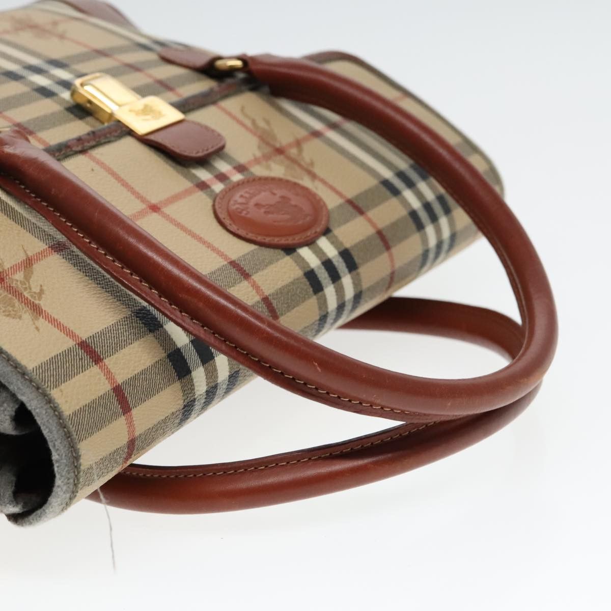 Burberry Nova Check Beige Canvas Handbag (Pre-Owned) Size ONE SIZE - 5 Thumbnail