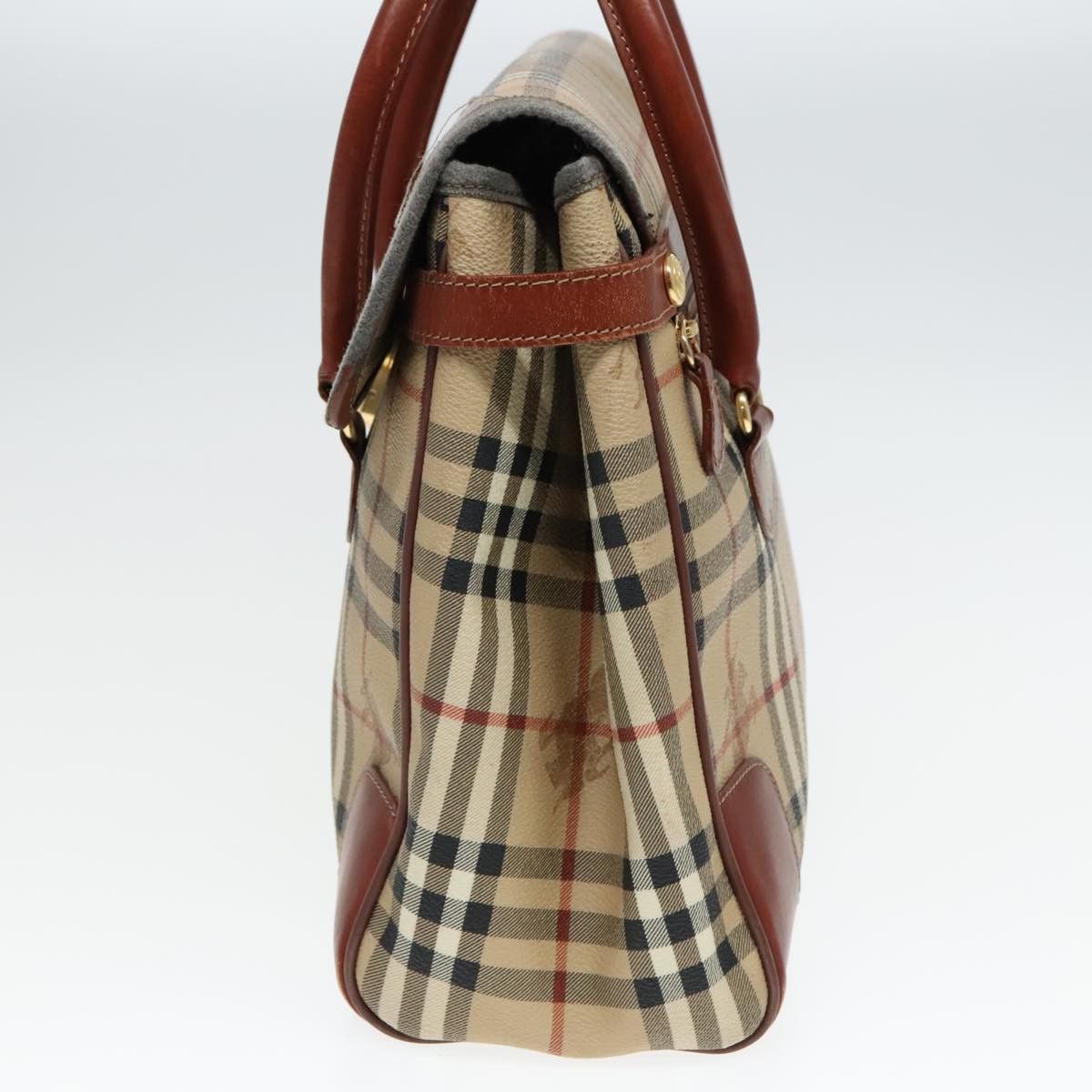Burberry Nova Check Beige Canvas Handbag (Pre-Owned) Size ONE SIZE - 4 Thumbnail