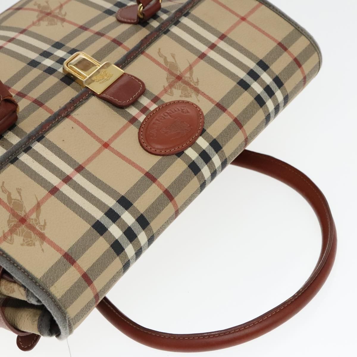 Burberry Nova Check Beige Canvas Handbag (Pre-Owned) Size ONE SIZE - 16 Thumbnail