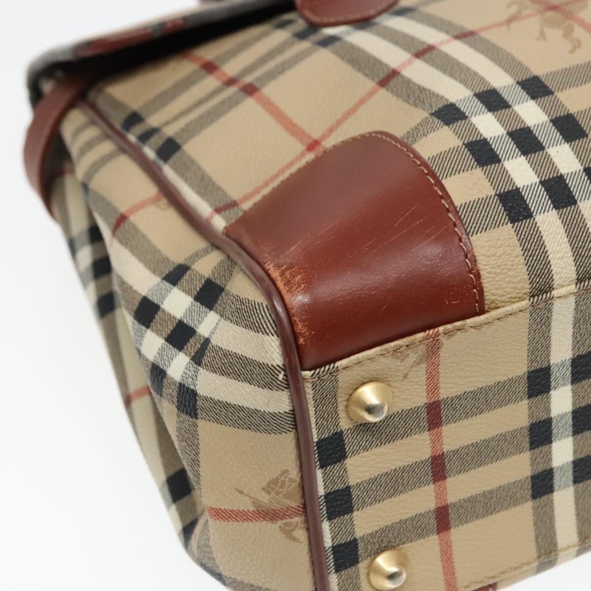 Burberry Nova Check Beige Canvas Handbag (Pre-Owned) Size ONE SIZE - 8 Thumbnail