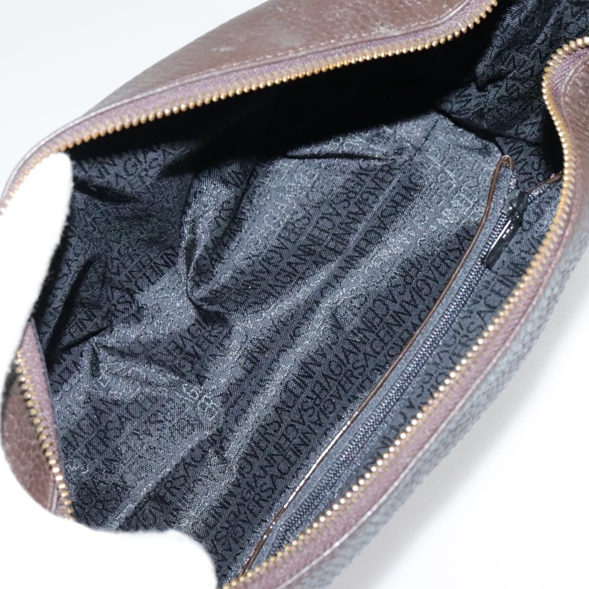 Versace Brown Leather Handbag (Pre-Owned) Size ONE SIZE - 12 Thumbnail