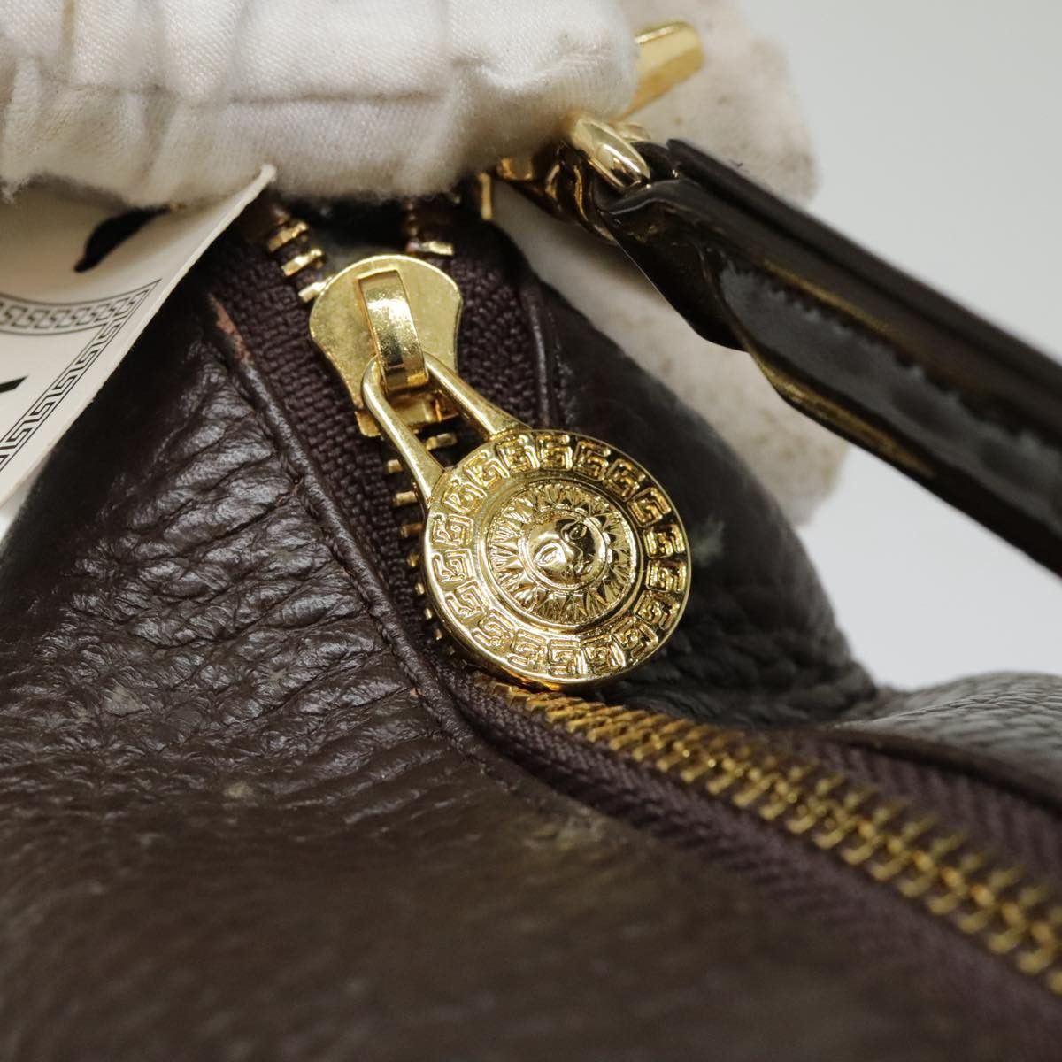 Versace Brown Leather Handbag (Pre-Owned) Size ONE SIZE - 11 Thumbnail