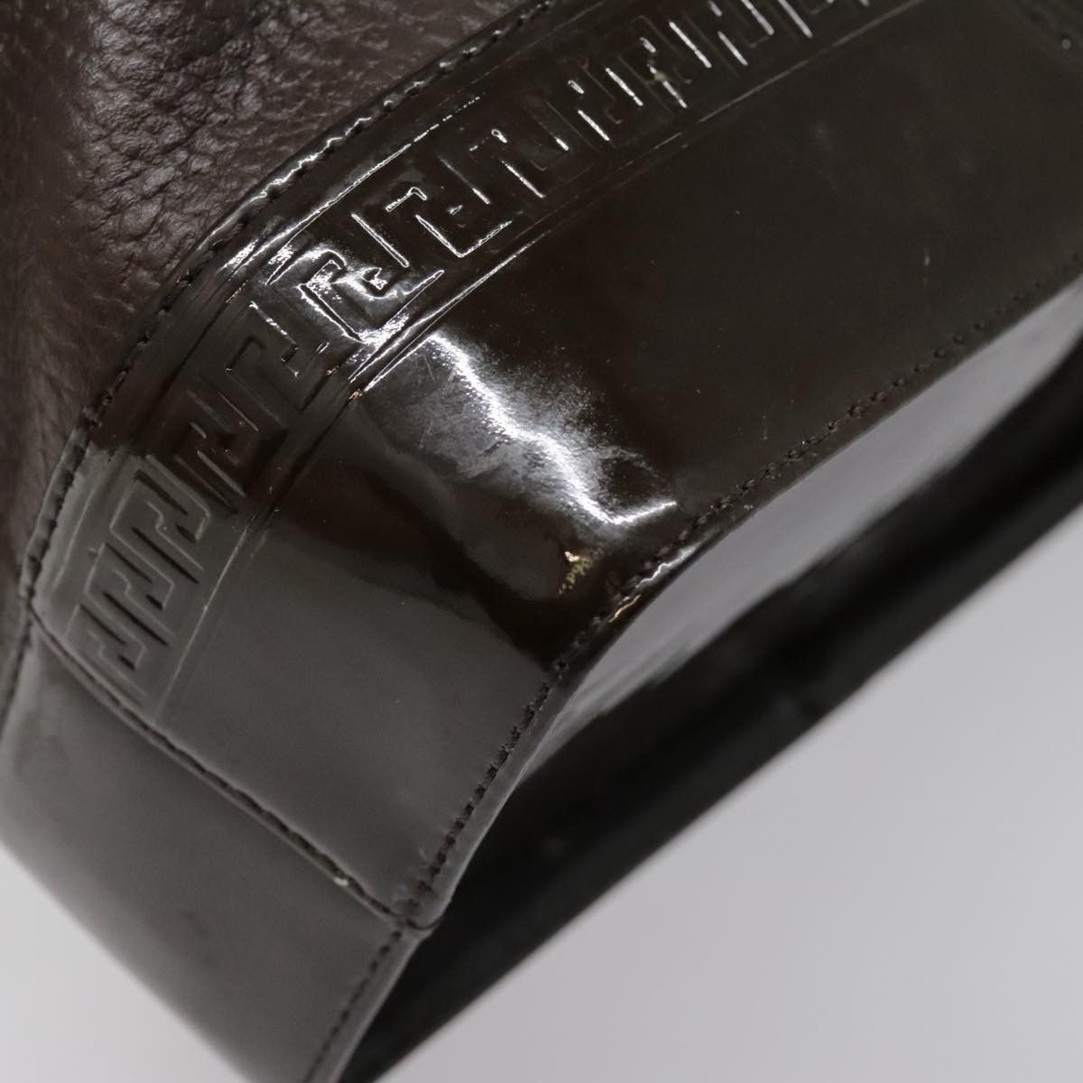 Versace Brown Leather Handbag (Pre-Owned) Size ONE SIZE - 9 Thumbnail
