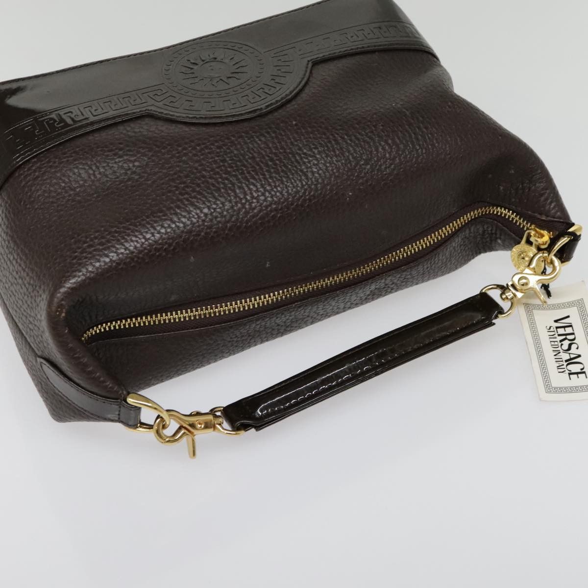 Versace Brown Leather Handbag (Pre-Owned) Size ONE SIZE - 16 Thumbnail