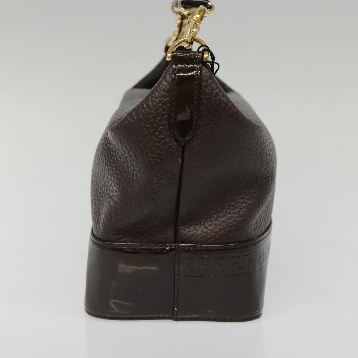Versace Brown Leather Handbag (Pre-Owned) Size ONE SIZE - 4 Thumbnail
