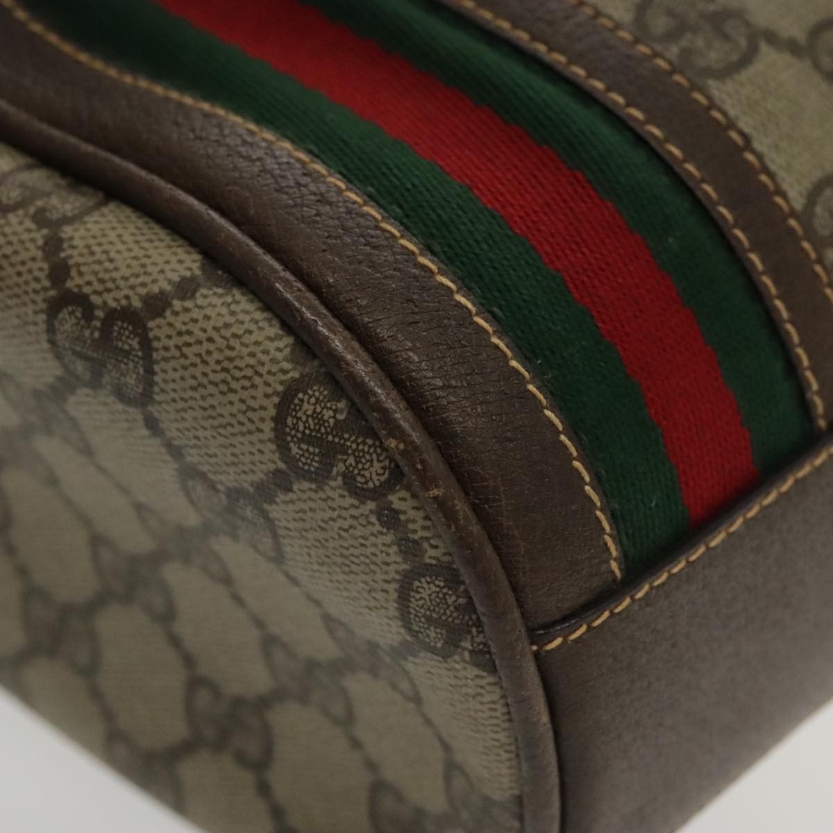 Gucci Sherry Beige Canvas Shoulder Bag (Pre-Owned) Size ONE SIZE - 10 Thumbnail