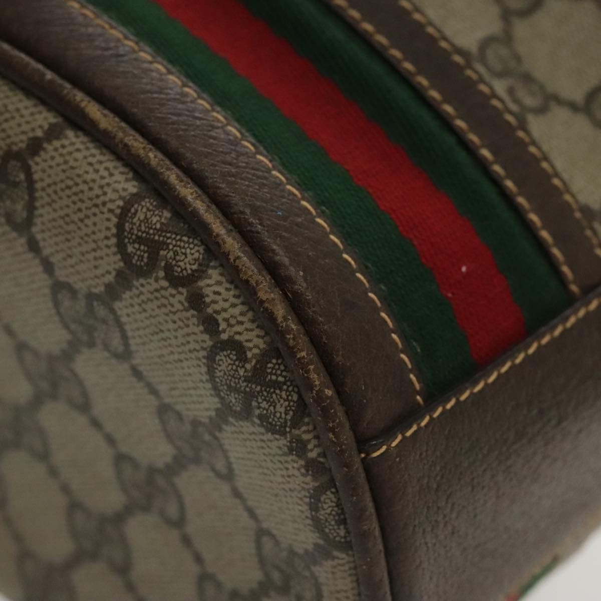 Gucci Sherry Beige Canvas Shoulder Bag (Pre-Owned) Size ONE SIZE - 8 Thumbnail