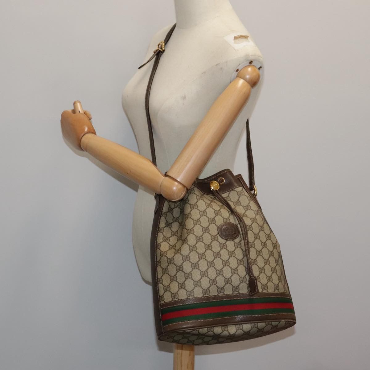 Gucci Sherry Beige Canvas Shoulder Bag (Pre-Owned) Size ONE SIZE - 15 Thumbnail