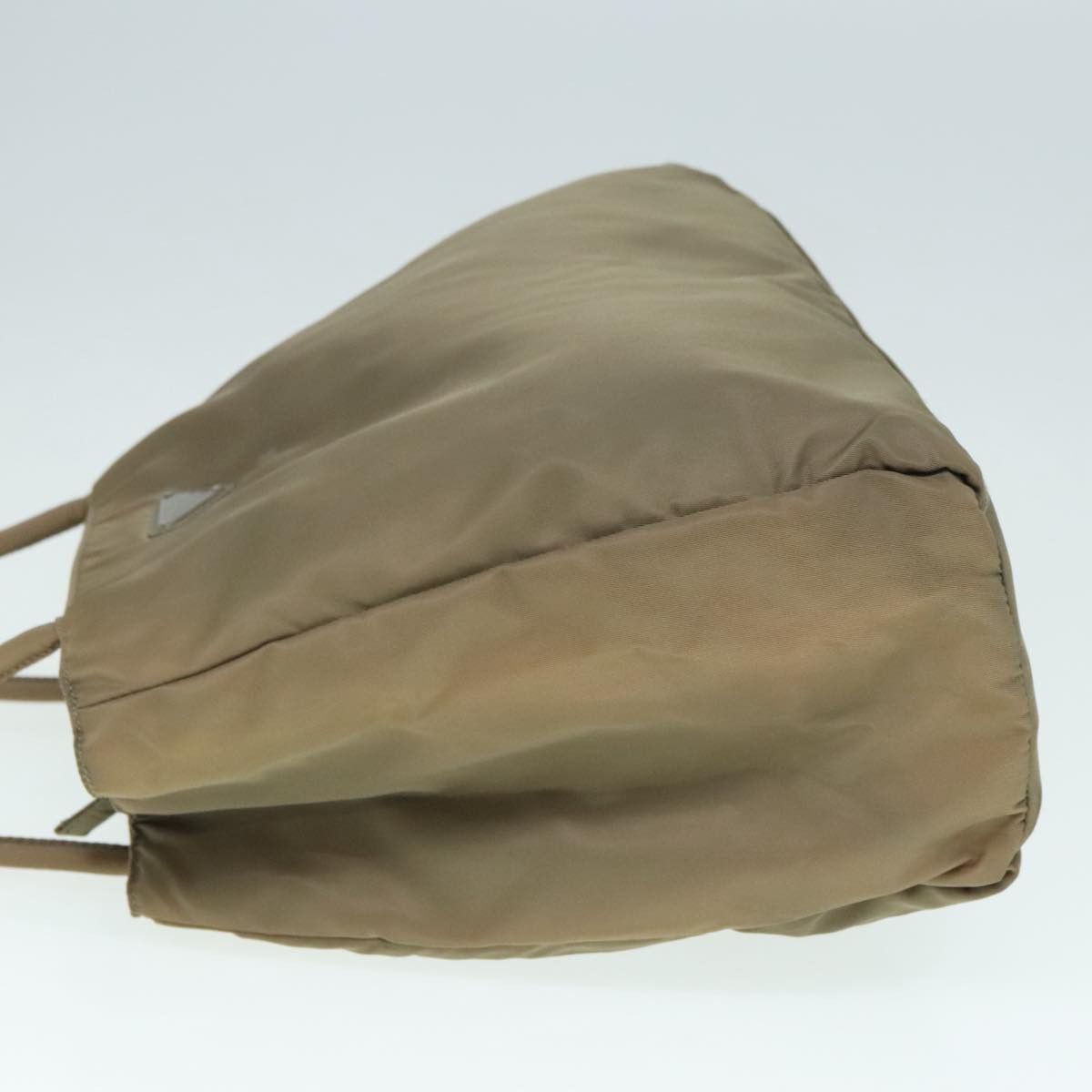 Prada Triangle Logo Beige Canvas Tote Bag (Pre-Owned) Size ONE SIZE - 4 Thumbnail
