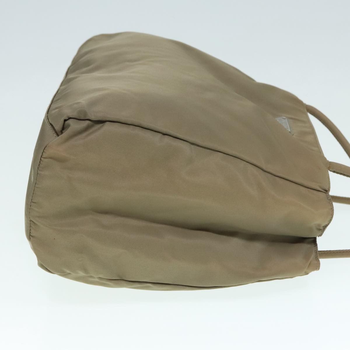 Prada Triangle Logo Beige Canvas Tote Bag (Pre-Owned) Size ONE SIZE - 3 Thumbnail