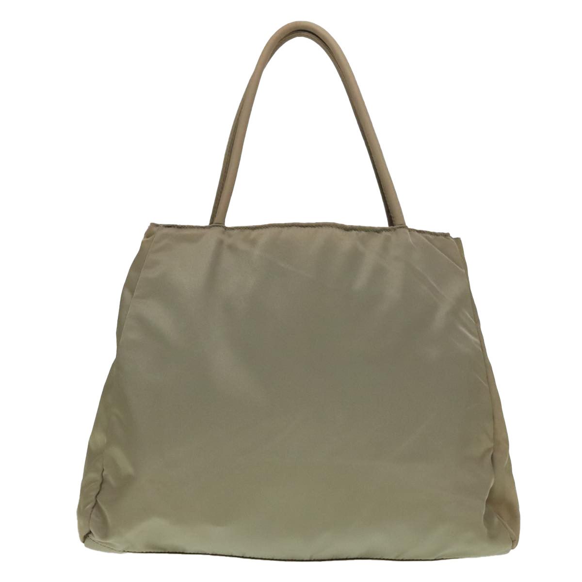 Prada Triangle Logo Beige Canvas Tote Bag (Pre-Owned) Size ONE SIZE - 2 Thumbnail