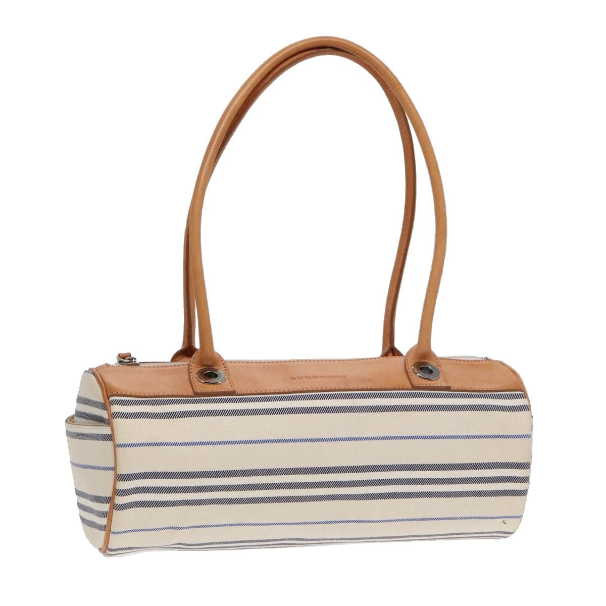 Burberry White Canvas Shoulder Bag (Pre-Owned) Size ONE SIZE - 16 Thumbnail