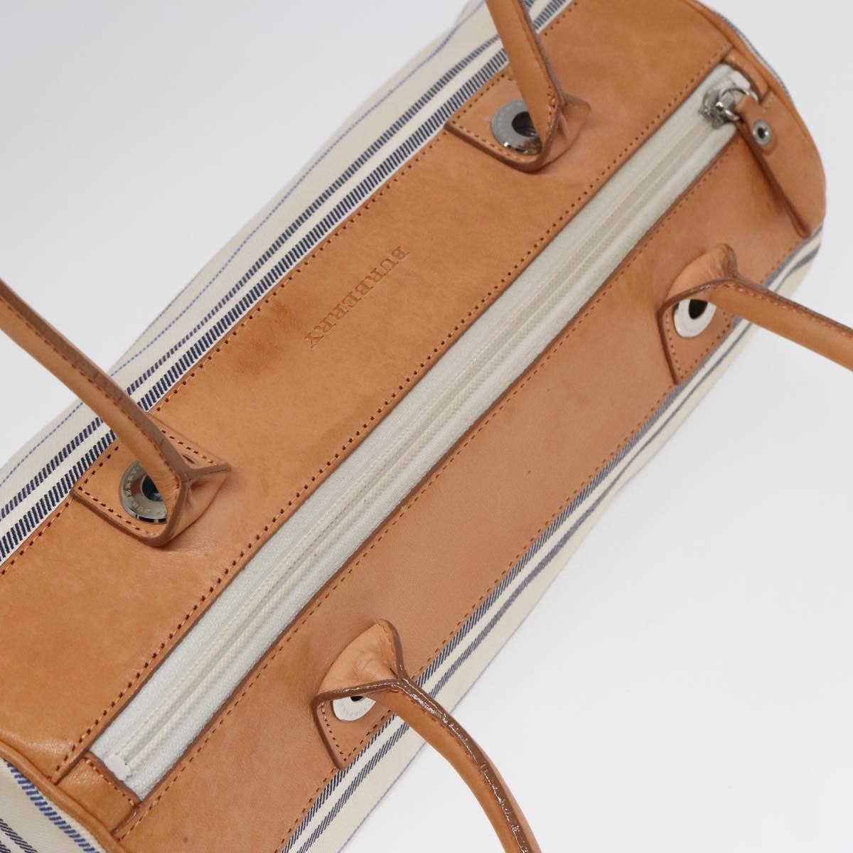 Burberry White Canvas Shoulder Bag (Pre-Owned) Size ONE SIZE - 15 Thumbnail