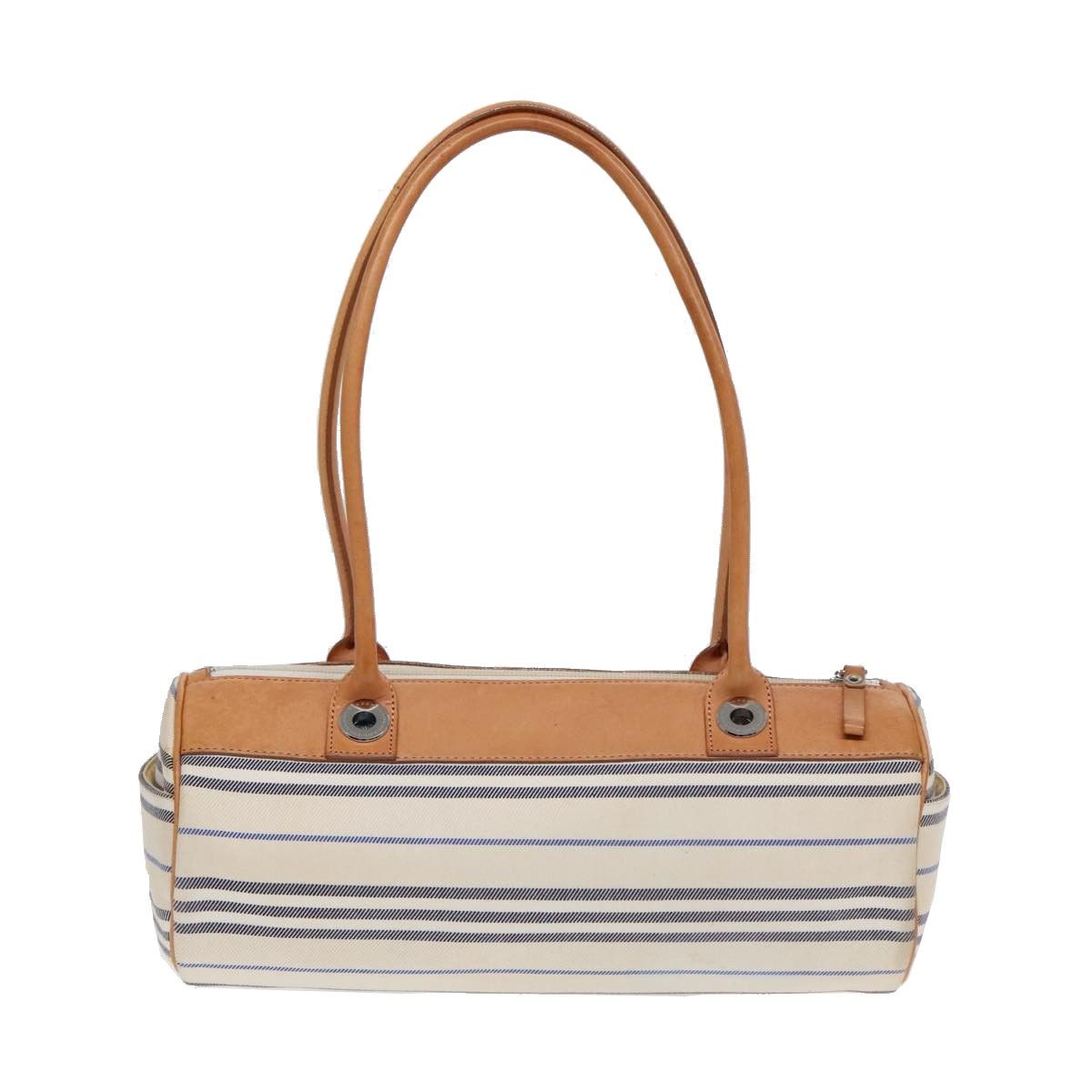 Burberry White Canvas Shoulder Bag (Pre-Owned) Size ONE SIZE - 2 Thumbnail