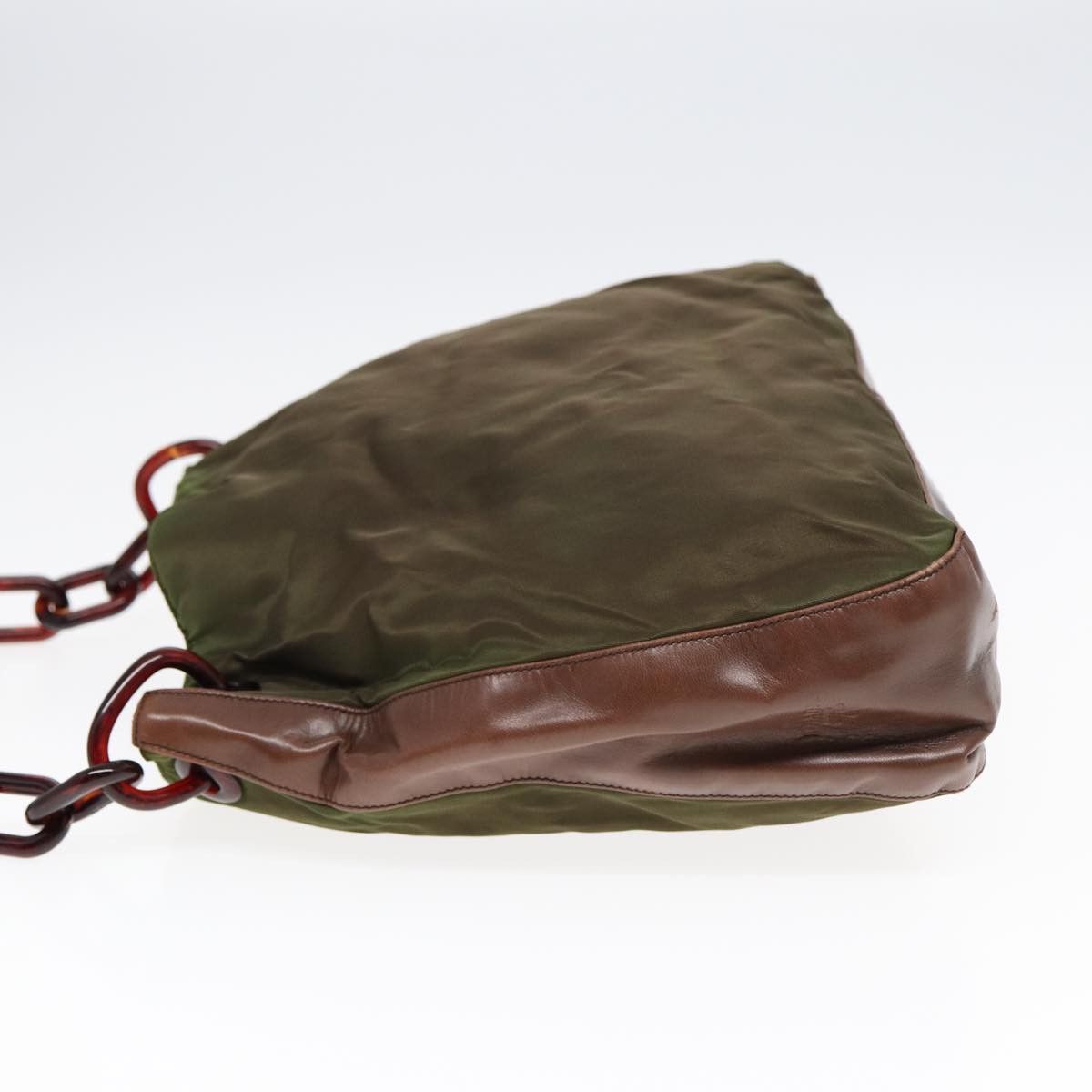 Prada Tessuto Green Synthetic Shoulder Bag (Pre-Owned) Size ONE SIZE - 3 Thumbnail
