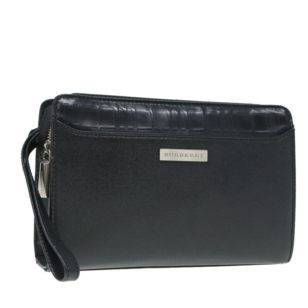 Burberry Black Leather Clutch Bag (Pre-Owned) Size ONE SIZE - 16 Thumbnail
