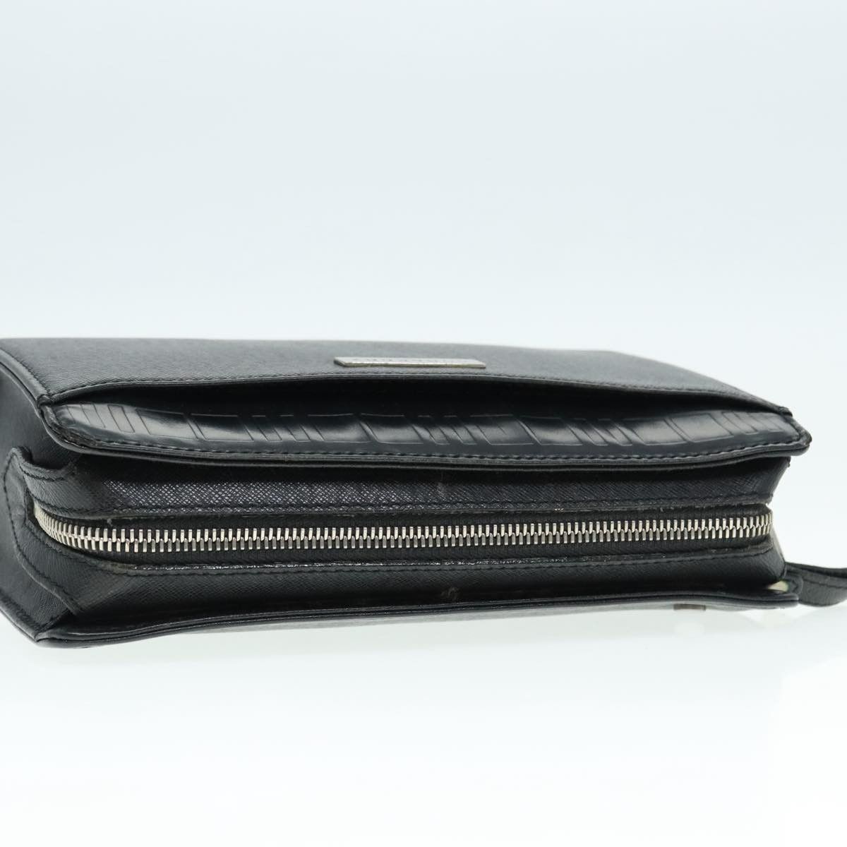 Burberry Black Leather Clutch Bag (Pre-Owned) Size ONE SIZE - 11 Thumbnail