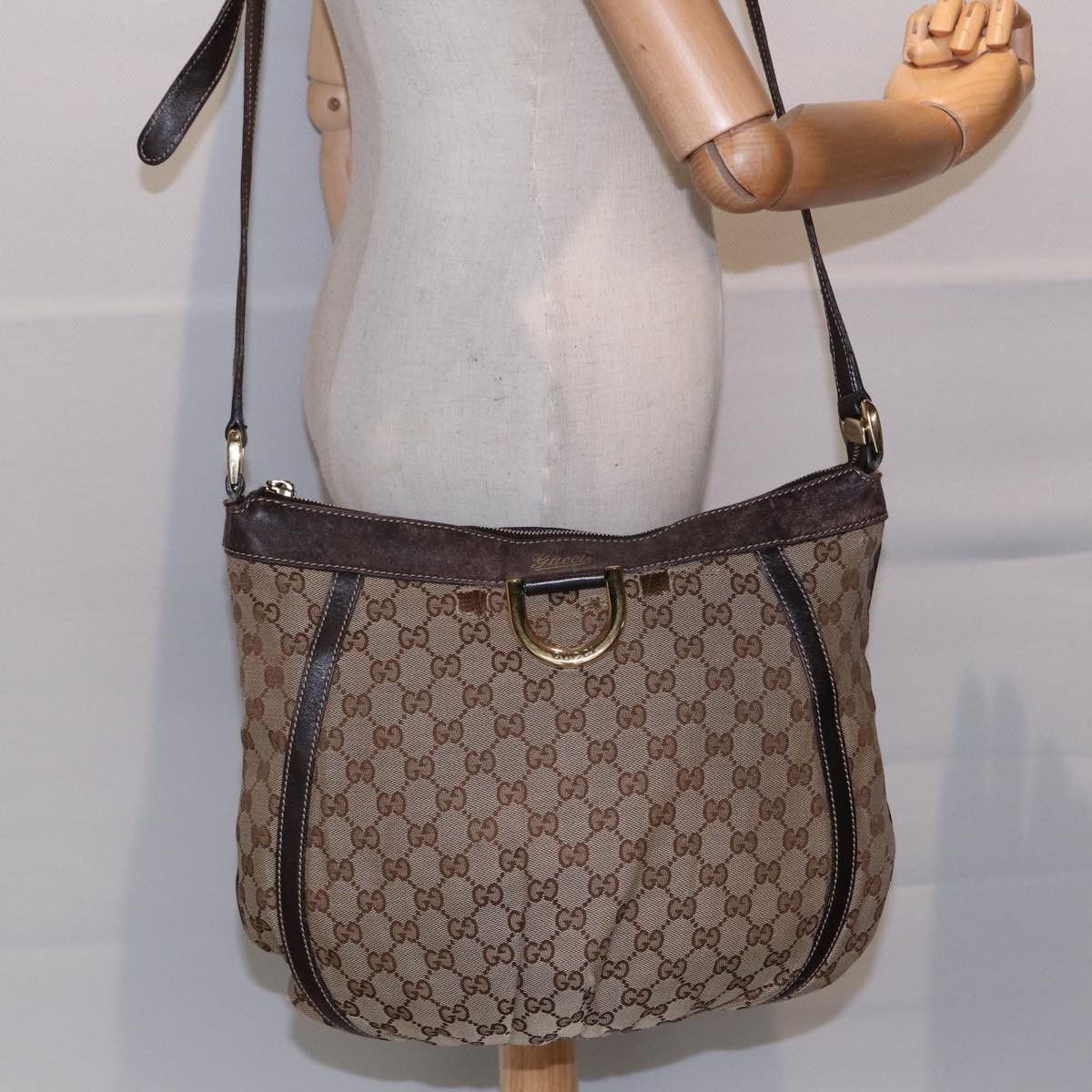 Gucci Abbey Brown Canvas Shoulder Bag (Pre-Owned) Size ONE SIZE - 11 Thumbnail