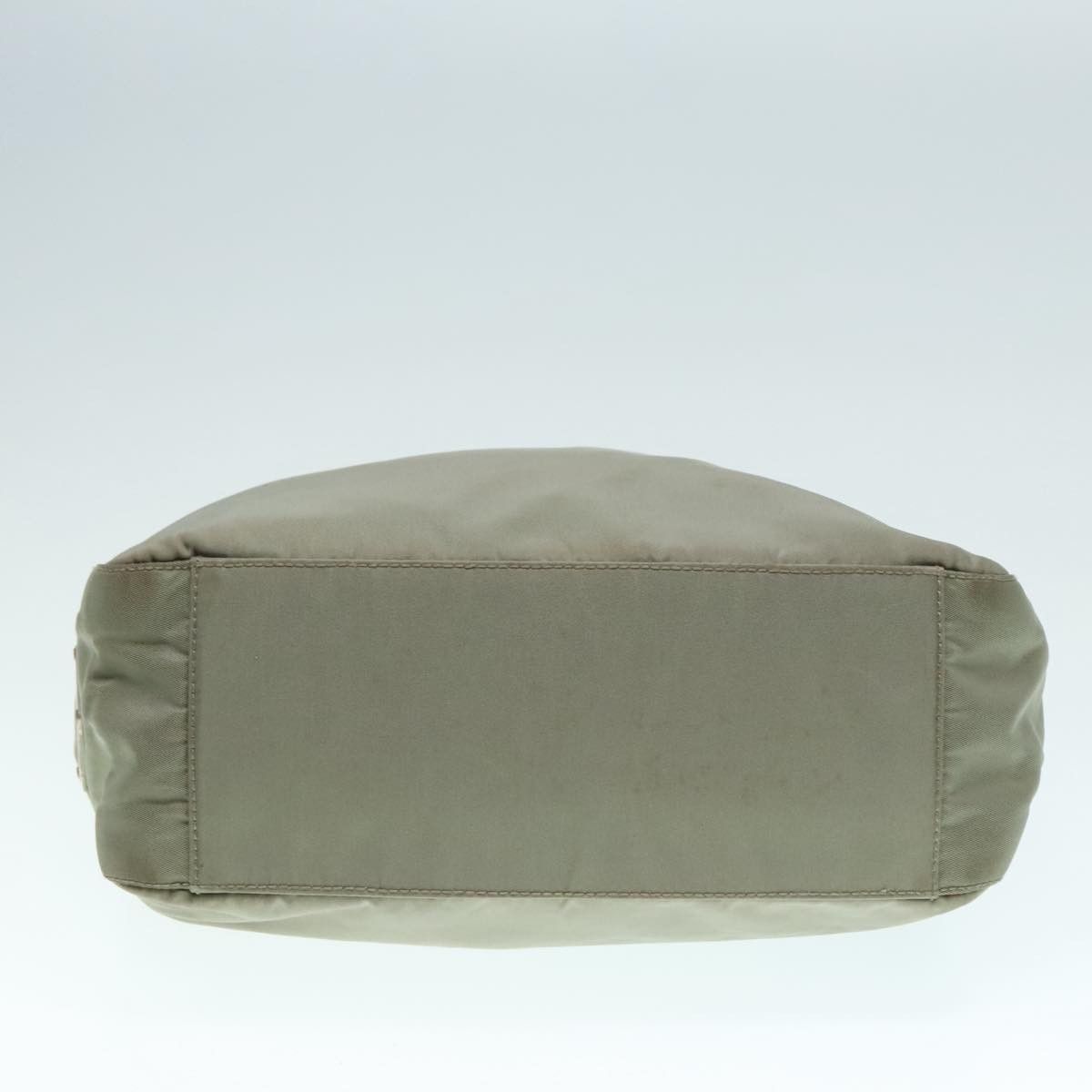 Prada Triangle Logo Khaki Synthetic Tote Bag (Pre-Owned) Size ONE SIZE - 18 Thumbnail