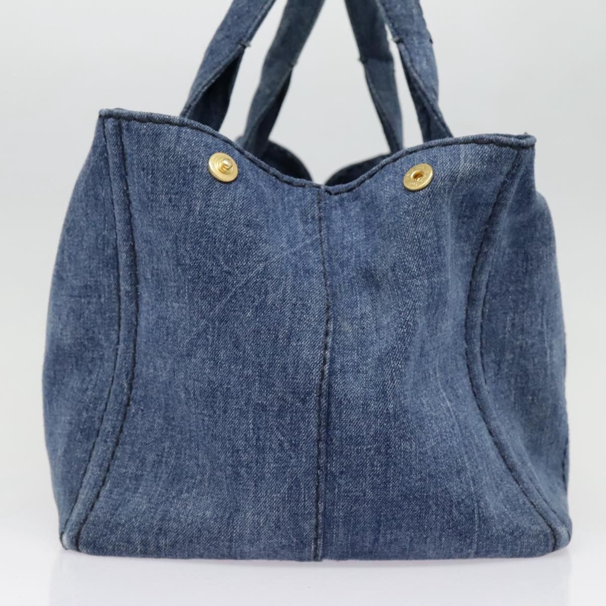 Prada Canapa Navy Denim - Jeans Tote Bag (Pre-Owned) Size ONE SIZE - 3 Thumbnail