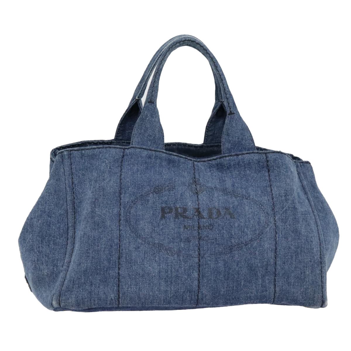Prada Canapa Navy Denim - Jeans Tote Bag (Pre-Owned) Size ONE SIZE - 17 Thumbnail