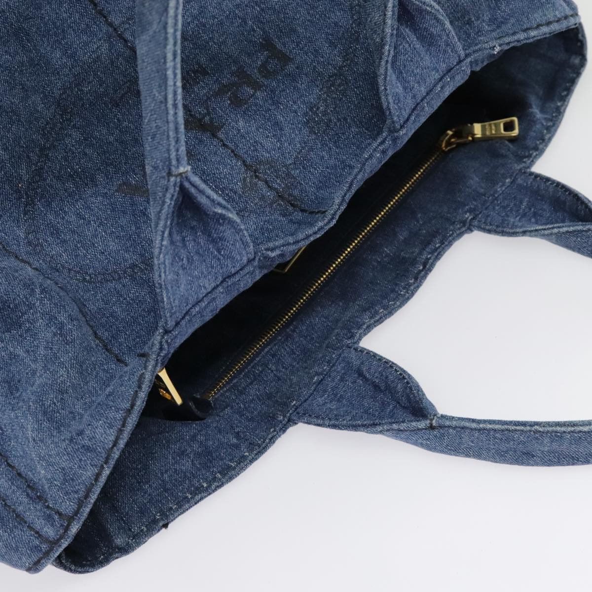 Prada Canapa Navy Denim - Jeans Tote Bag (Pre-Owned) Size ONE SIZE - 18 Thumbnail