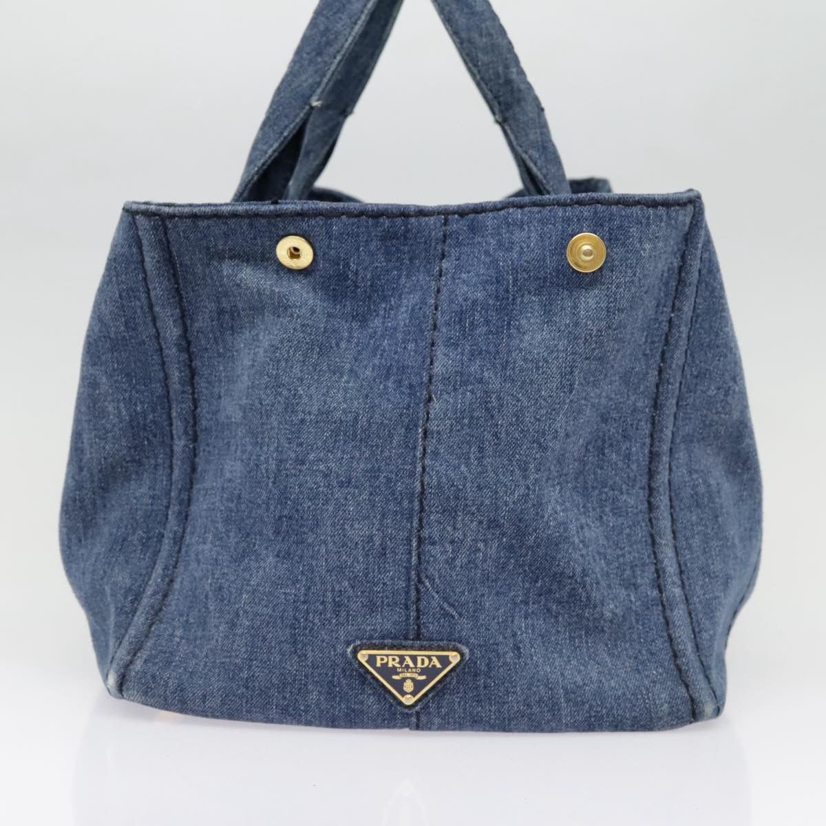 Prada Canapa Navy Denim - Jeans Tote Bag (Pre-Owned) Size ONE SIZE - 4 Thumbnail