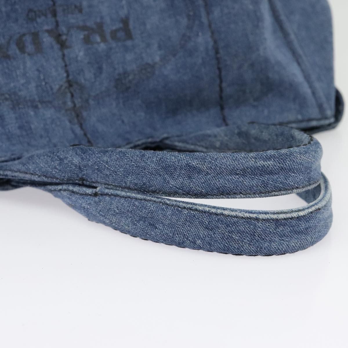 Prada Canapa Navy Denim - Jeans Tote Bag (Pre-Owned) Size ONE SIZE - 5 Thumbnail