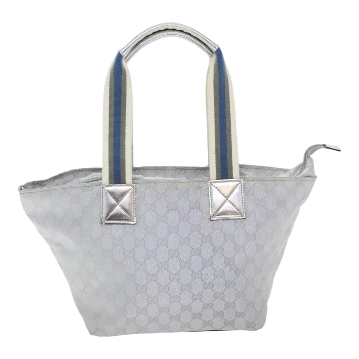 Gucci Web Grey Canvas Handbag (Pre-Owned) Size ONE SIZE - 2 Thumbnail