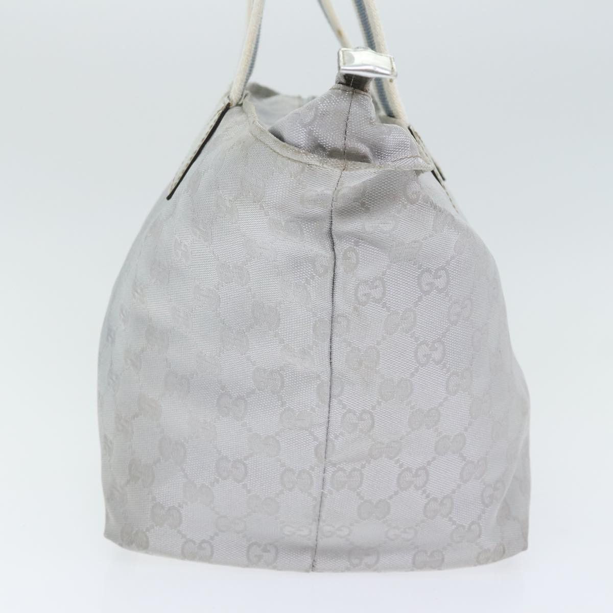 Gucci Web Grey Canvas Handbag (Pre-Owned) Size ONE SIZE - 4 Thumbnail