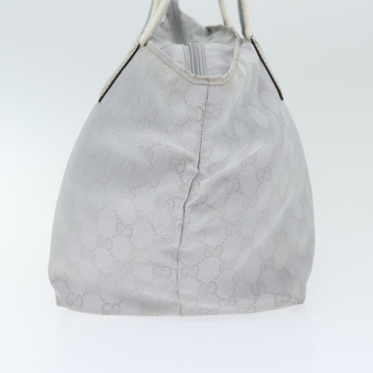 Gucci Web Grey Canvas Handbag (Pre-Owned) Size ONE SIZE - 3 Thumbnail
