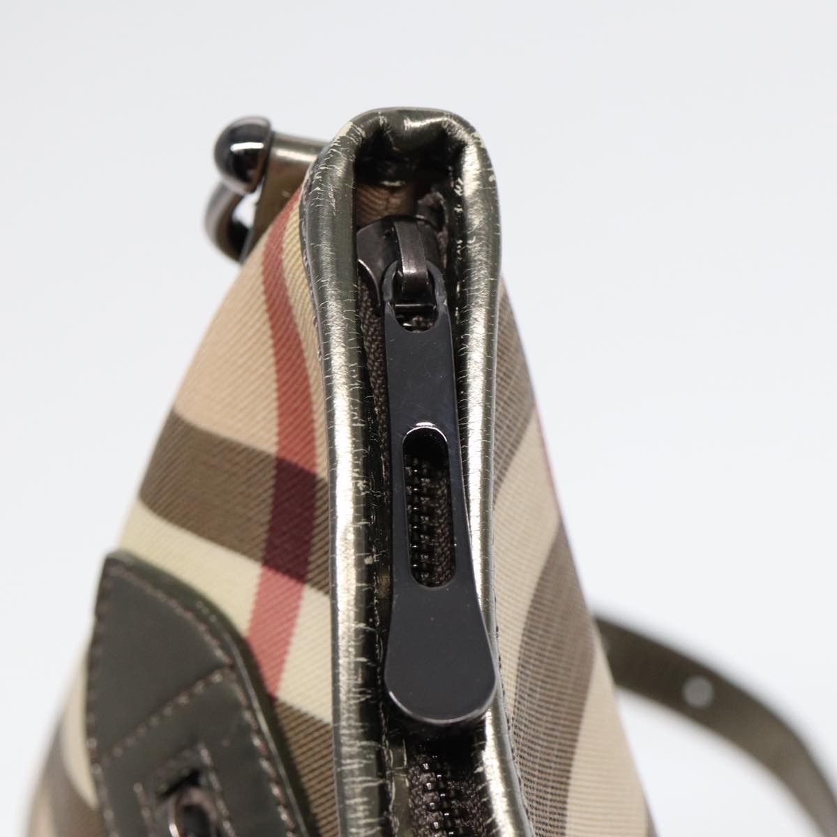 Burberry Nova Check Beige Canvas Shoulder Bag (Pre-Owned) Size ONE SIZE - 12 Thumbnail