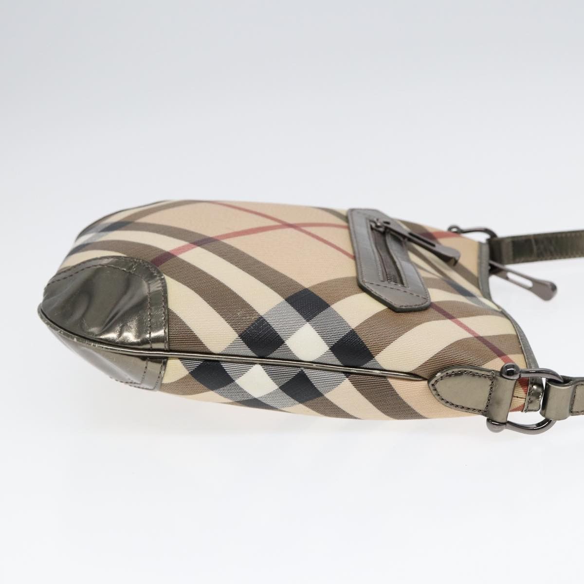Burberry Nova Check Beige Canvas Shoulder Bag (Pre-Owned) Size ONE SIZE - 4 Thumbnail