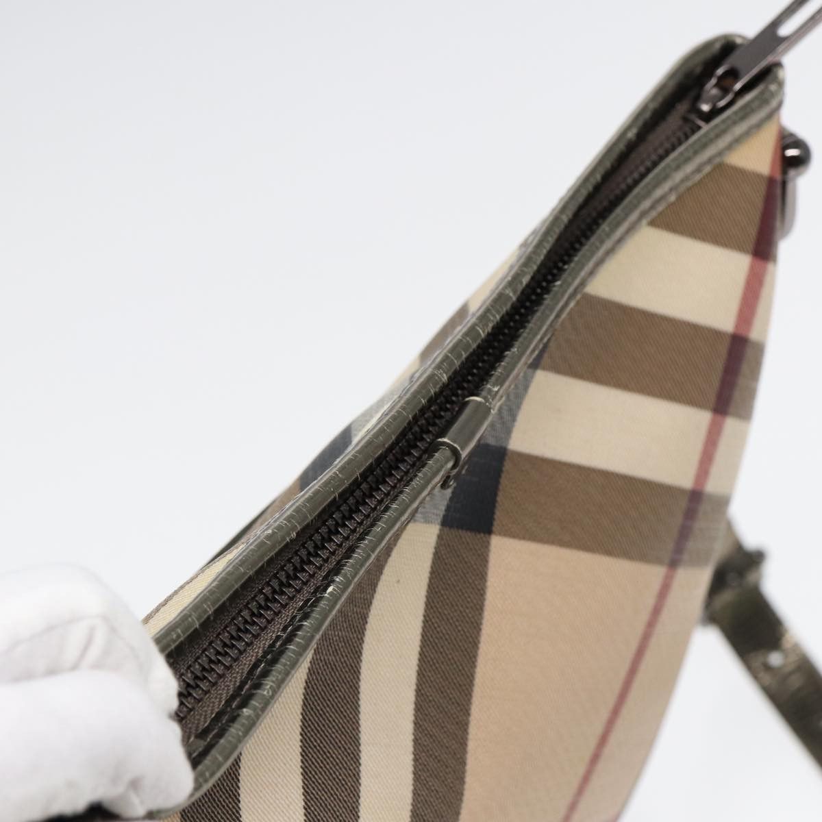 Burberry Nova Check Beige Canvas Shoulder Bag (Pre-Owned) Size ONE SIZE - 17 Thumbnail