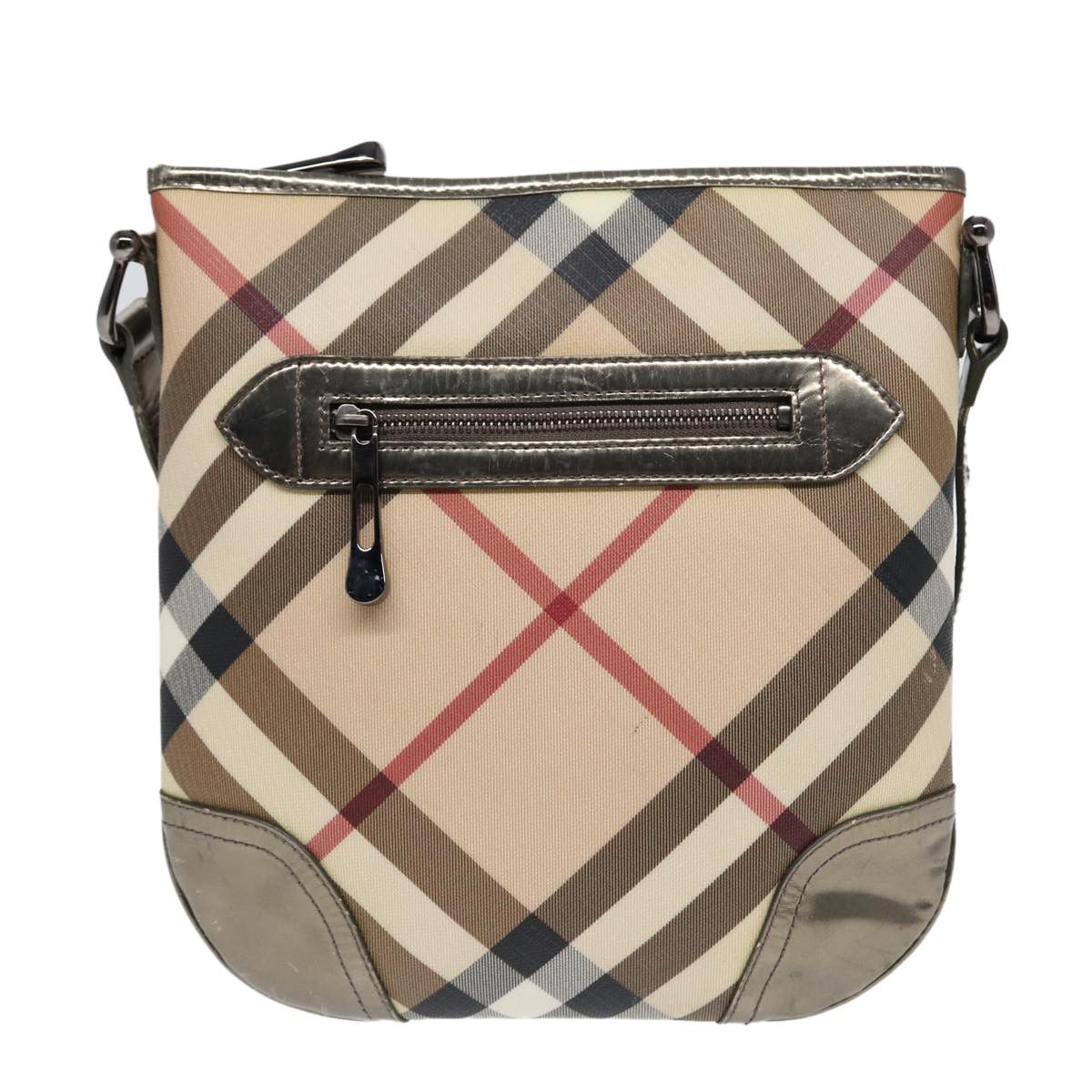 Burberry Nova Check Beige Canvas Shoulder Bag (Pre-Owned) Size ONE SIZE - 18 Thumbnail