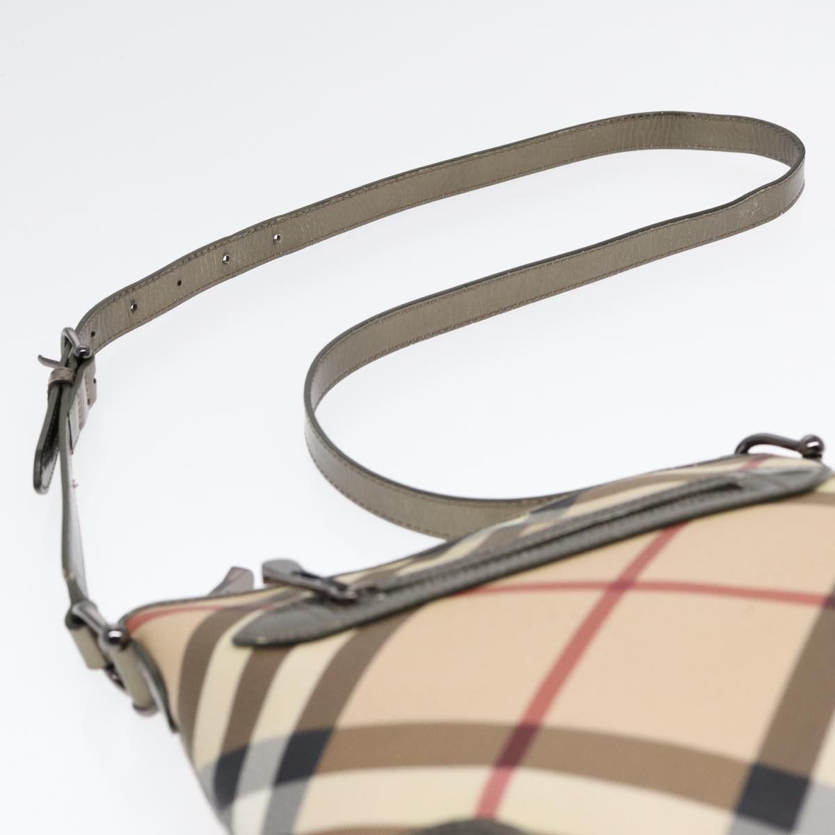 Burberry Nova Check Beige Canvas Shoulder Bag (Pre-Owned) Size ONE SIZE - 6 Thumbnail