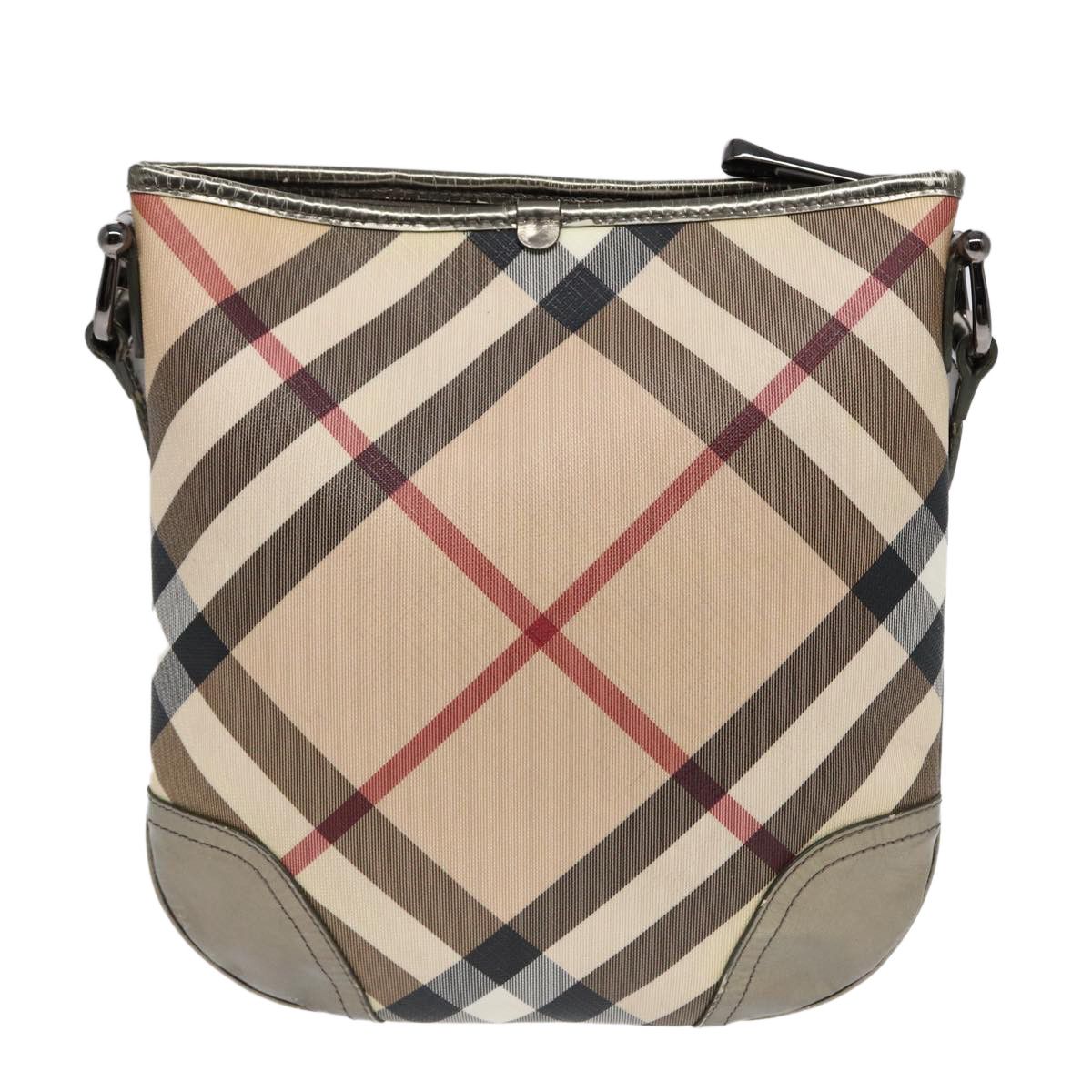 Burberry Nova Check Beige Canvas Shoulder Bag (Pre-Owned) Size ONE SIZE - 2 Thumbnail