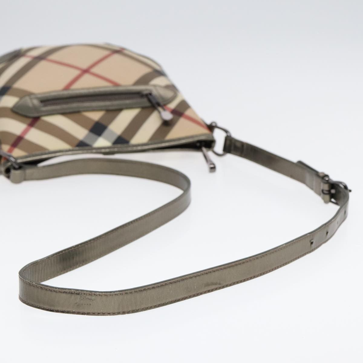 Burberry Nova Check Beige Canvas Shoulder Bag (Pre-Owned) Size ONE SIZE - 5 Thumbnail
