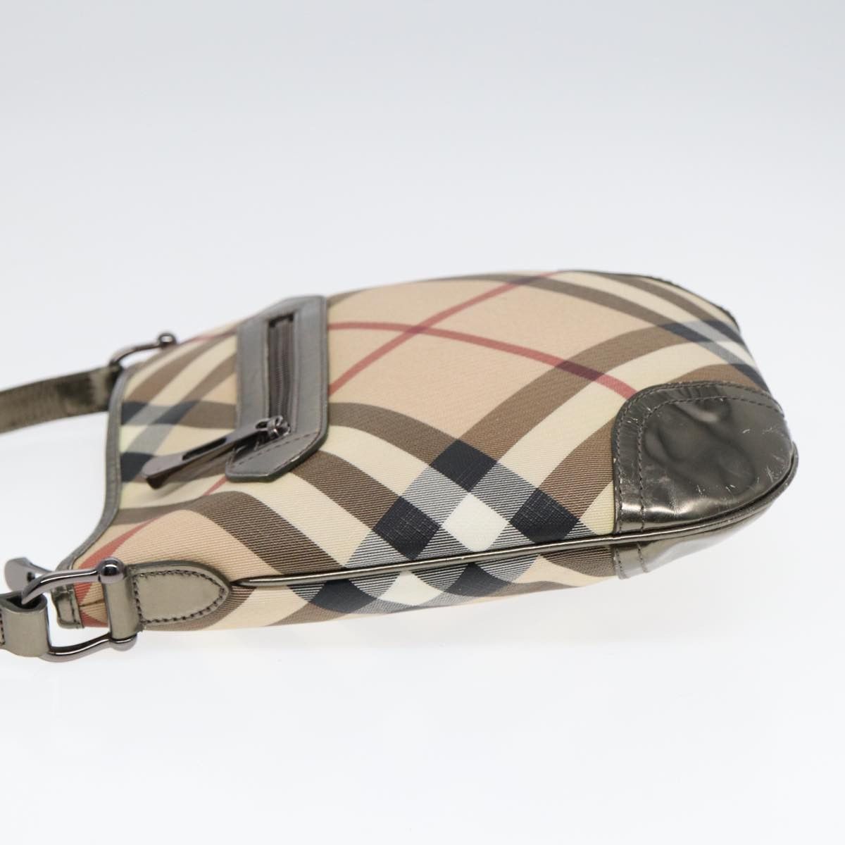 Burberry Nova Check Beige Canvas Shoulder Bag (Pre-Owned) Size ONE SIZE - 3 Thumbnail