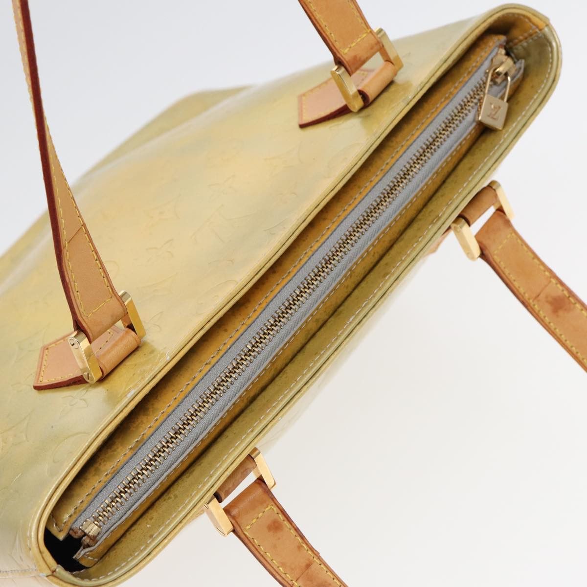 Louis Vuitton Houston Yellow Patent Leather Handbag (Pre-Owned) Size ONE SIZE - 11 Thumbnail