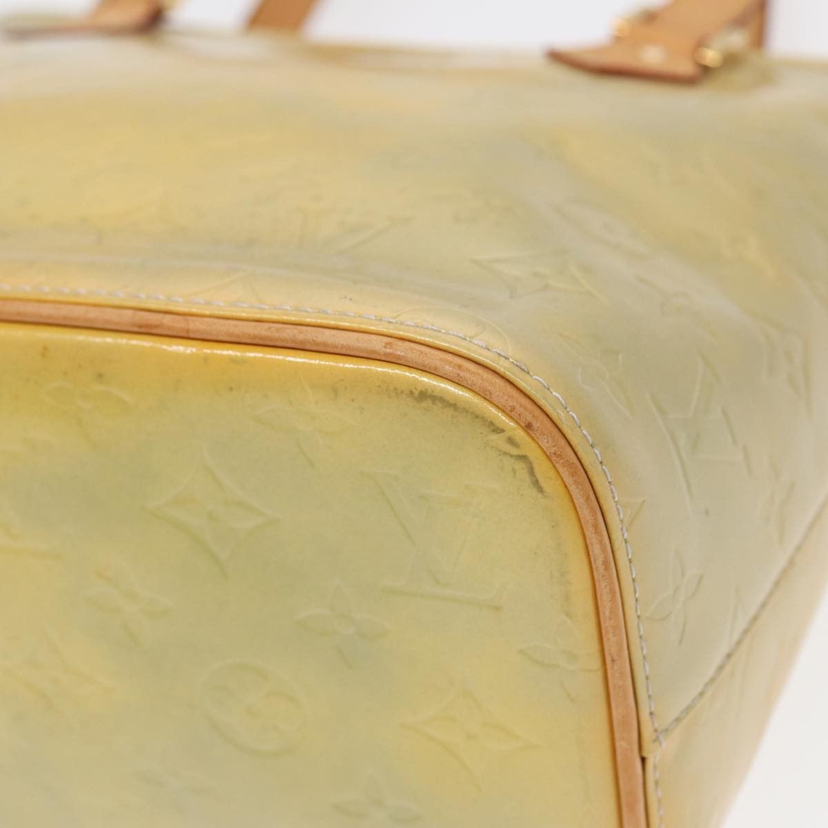 Louis Vuitton Houston Yellow Patent Leather Handbag (Pre-Owned) Size ONE SIZE - 6 Thumbnail
