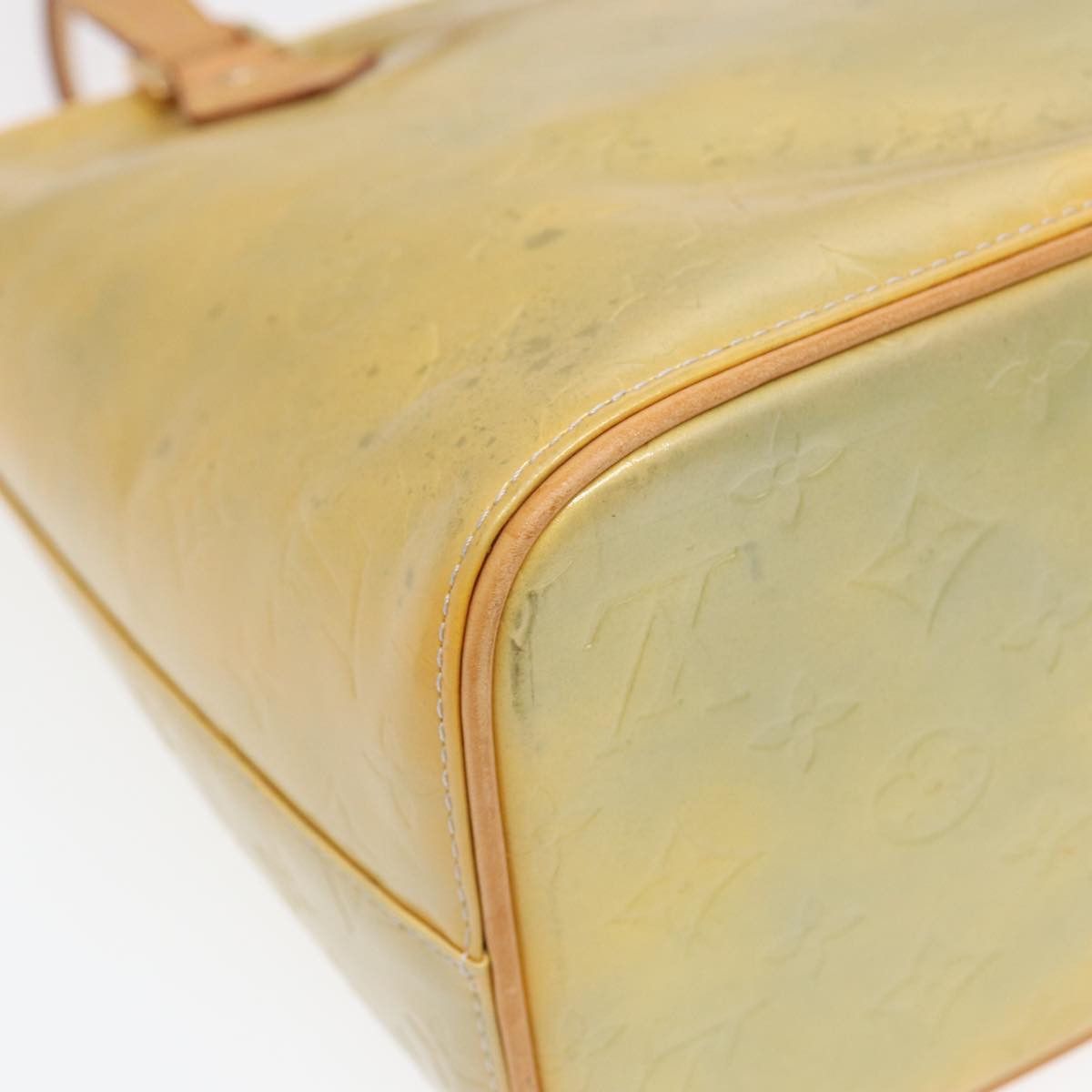 Louis Vuitton Houston Yellow Patent Leather Handbag (Pre-Owned) Size ONE SIZE - 9 Thumbnail