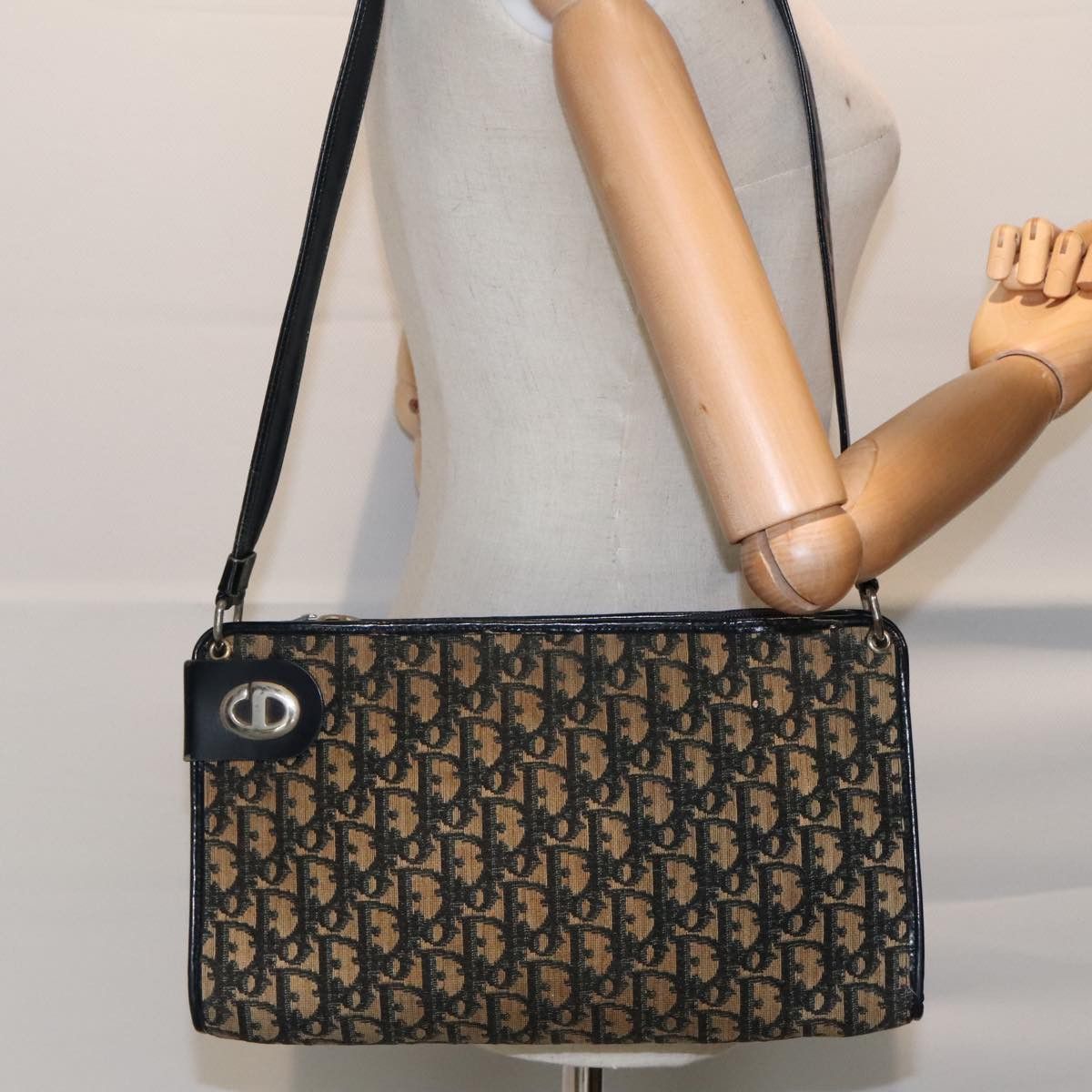 Dior Navy Canvas Shoulder Bag (Pre-Owned) Size ONE SIZE - 14 Thumbnail