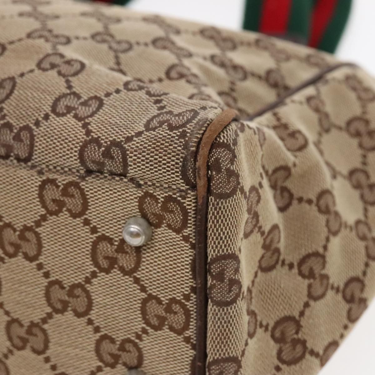Gucci Gg Canvas Beige Canvas Handbag (Pre-Owned) Size ONE SIZE - 6 Thumbnail