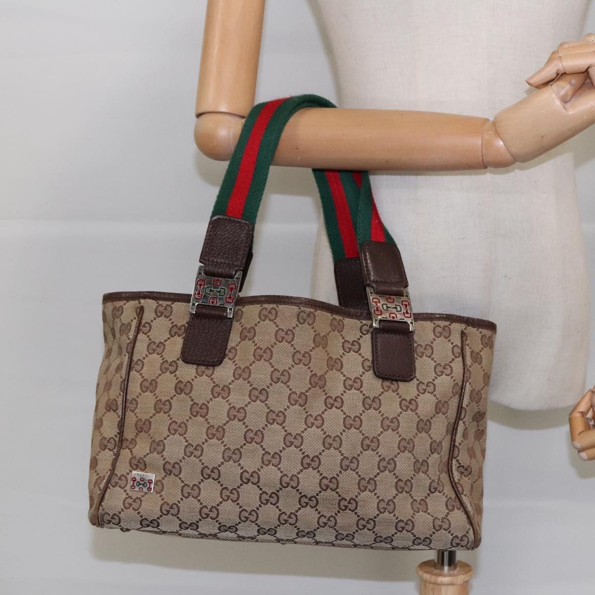 Gucci Gg Canvas Beige Canvas Handbag (Pre-Owned) Size ONE SIZE - 13 Thumbnail