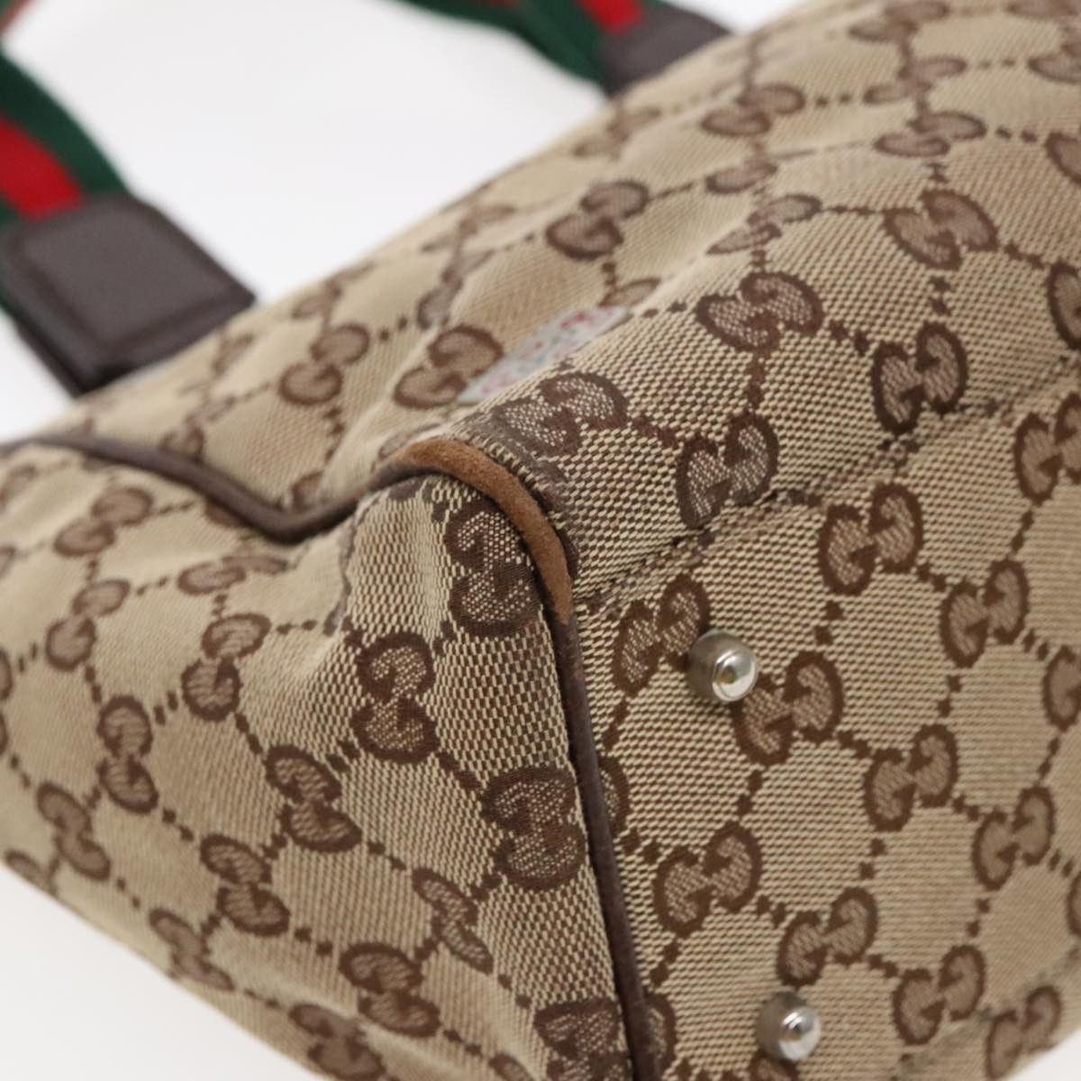Gucci Gg Canvas Beige Canvas Handbag (Pre-Owned) Size ONE SIZE - 7 Thumbnail